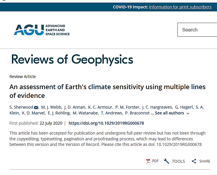 AGU climate article 7/22/20 screen shot