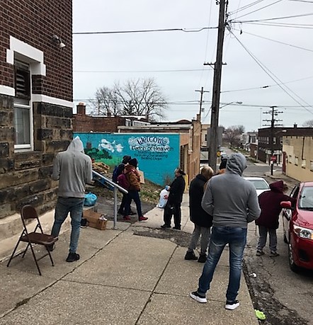 Outside Denison Avenue UCC Cleveland, 3/24/20