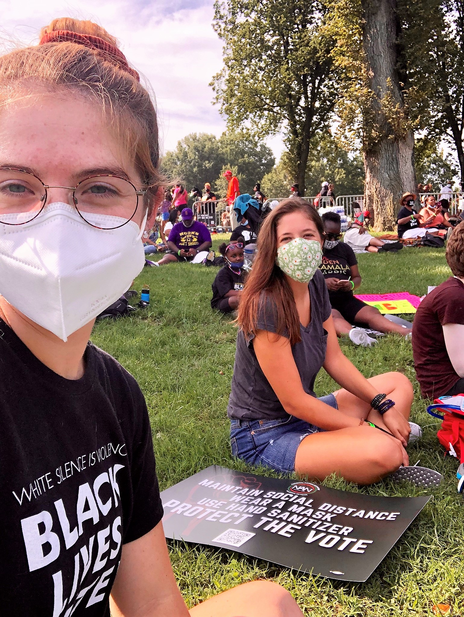 Jessica Quinn at D.C. rally, 8/28/20