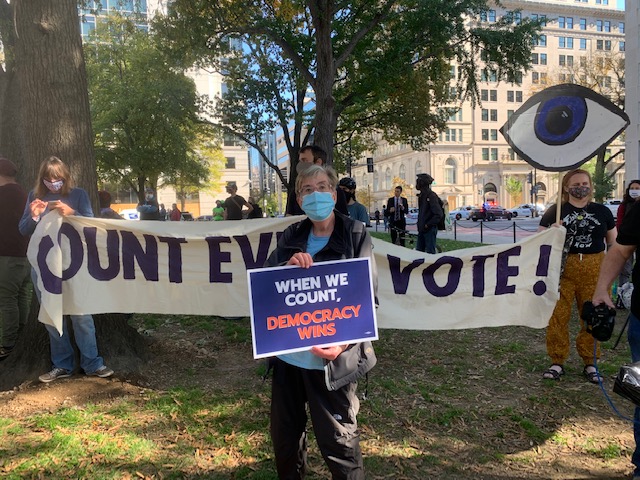 Sorensen at DC rally, 11/6/20