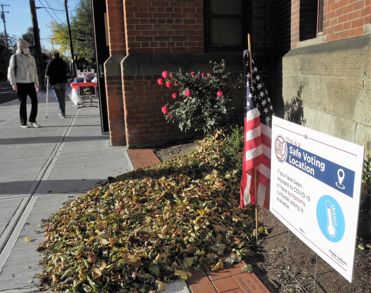 Polling place sign, Franklin Circle Chrisitan Church, Cleveland, 11/3/20