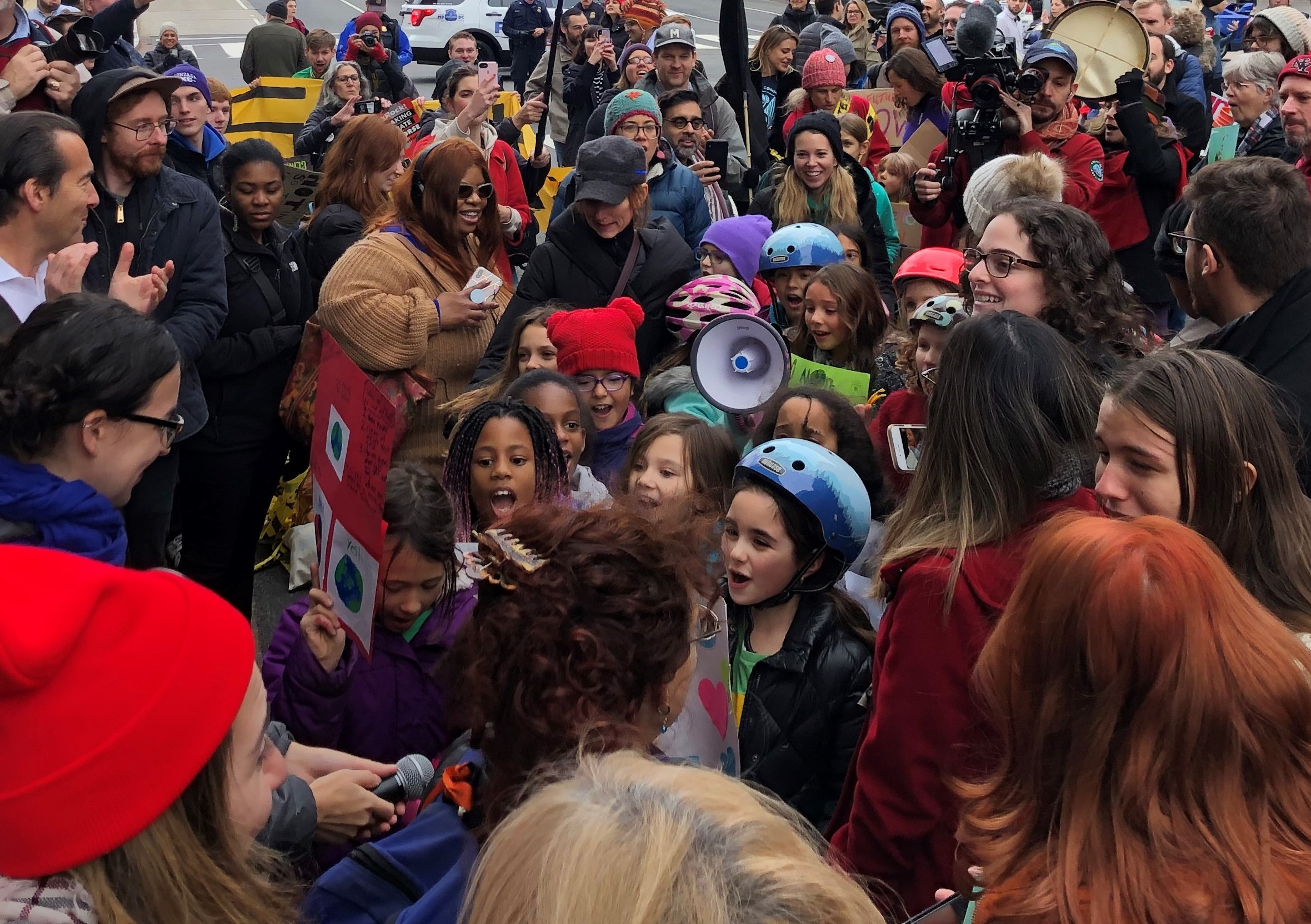 Kids chant at Fire Drill Fridays, 12/6/19 D.C.