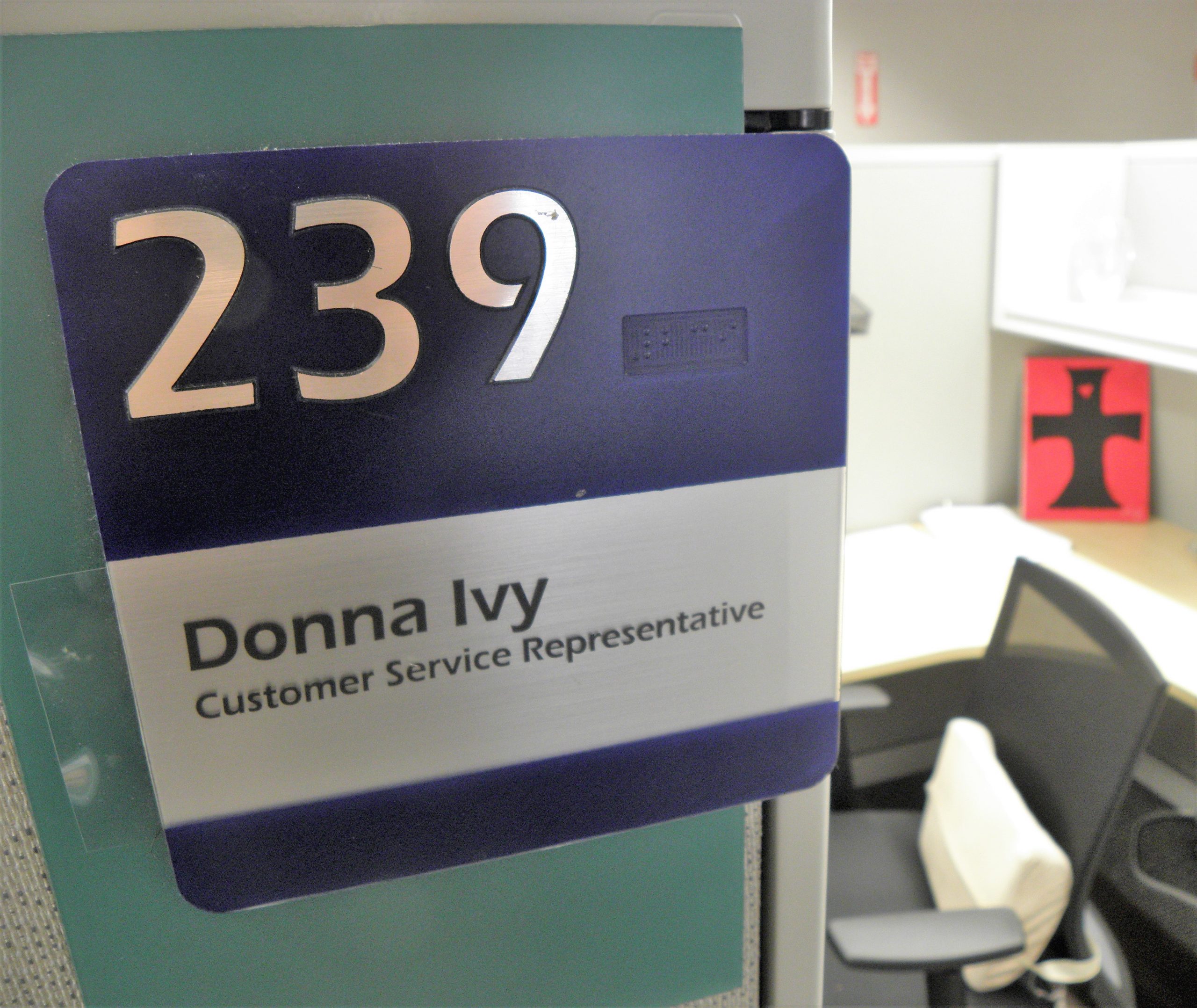 Donna Ivy's cubicle, 6/13/19