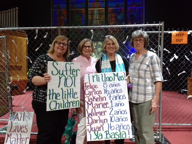 Lakewood UCC members, Lights for Liberty, 7/12/19