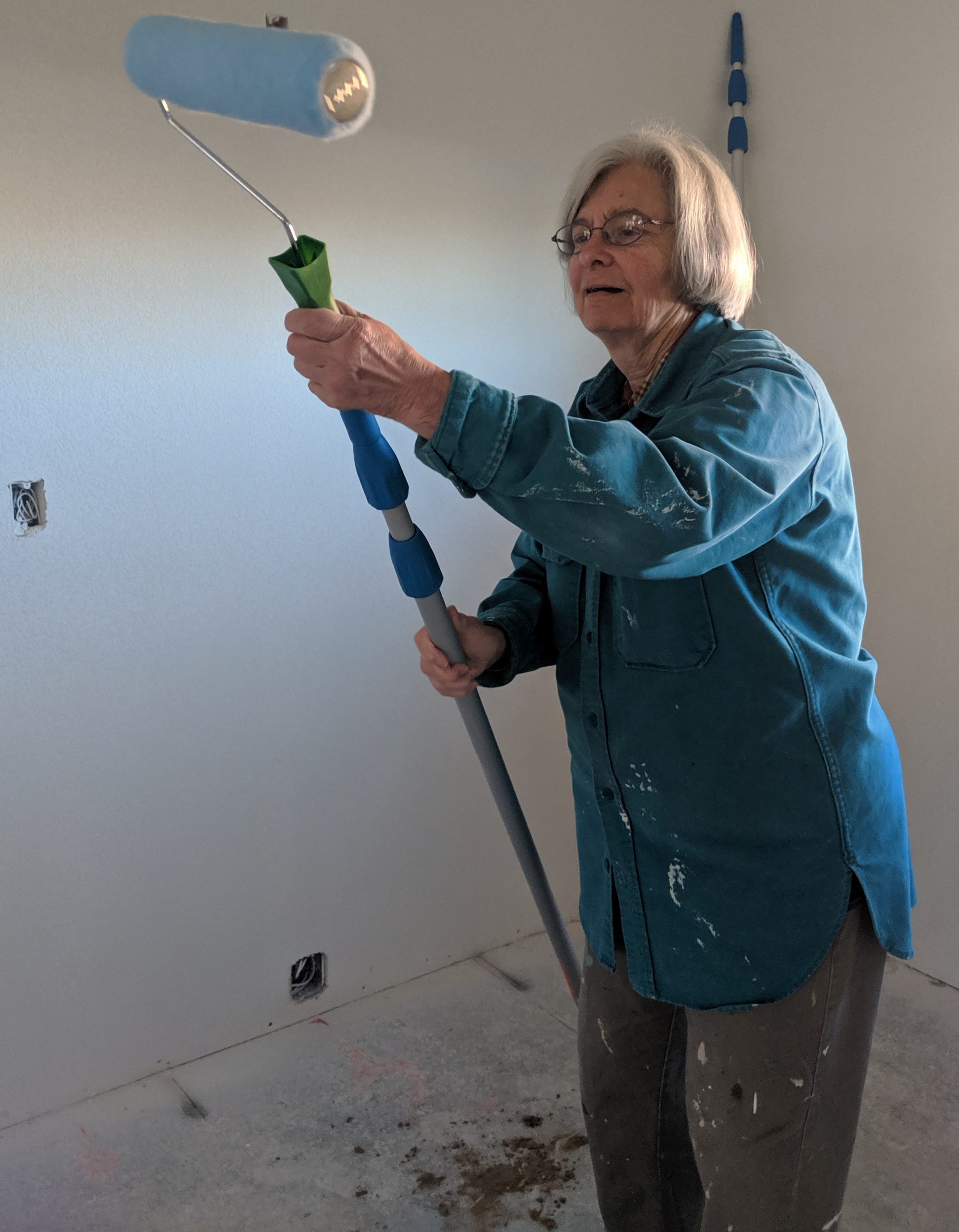 Carol Matheis-Kraft painting at Micah Homes Oct. 2019
