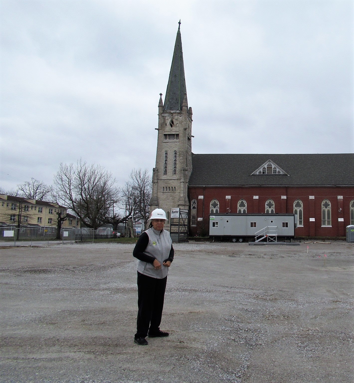 Jamesetta Ferguson on MOLO construction site 200313