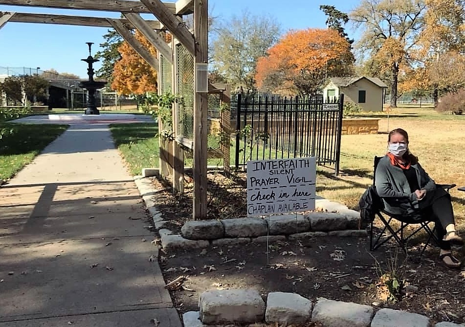 Post-election park vigil, Manhattan, Kansas, 11/5/20