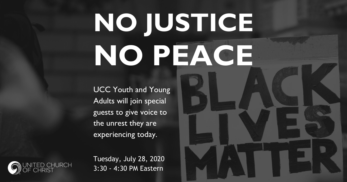 No Justice No Peace webinar image July 2020