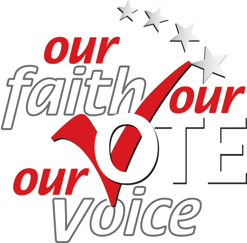 Our Faith, Our Vote logo 2020