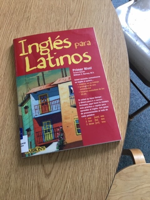 ESL book in Old Lyme sanctuary room 2019