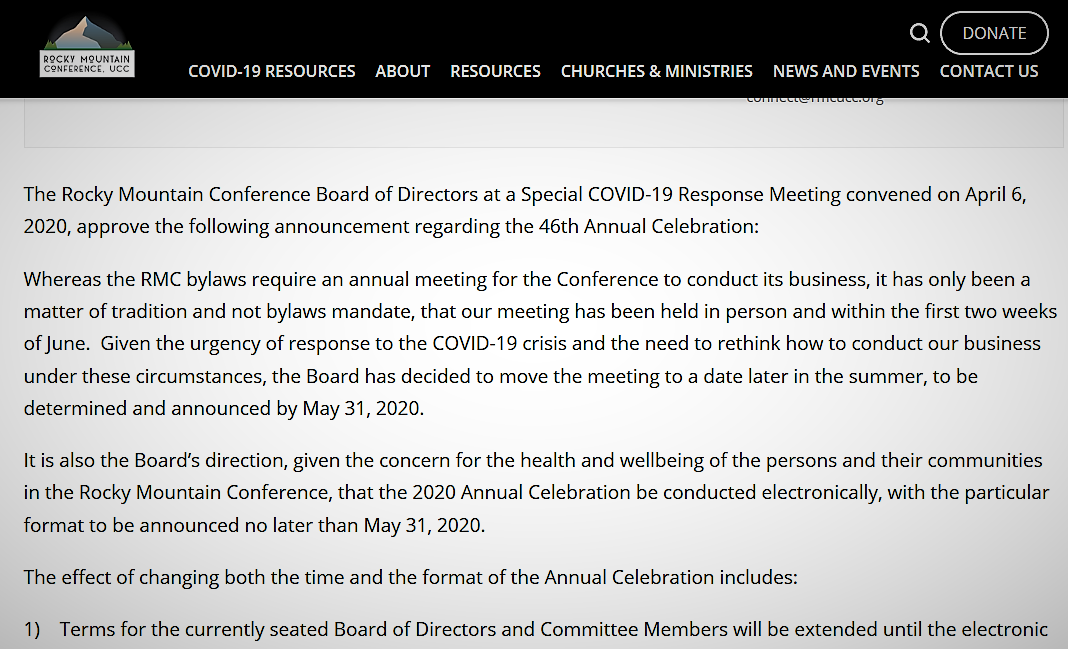 RMC 2020 annual meeting notice