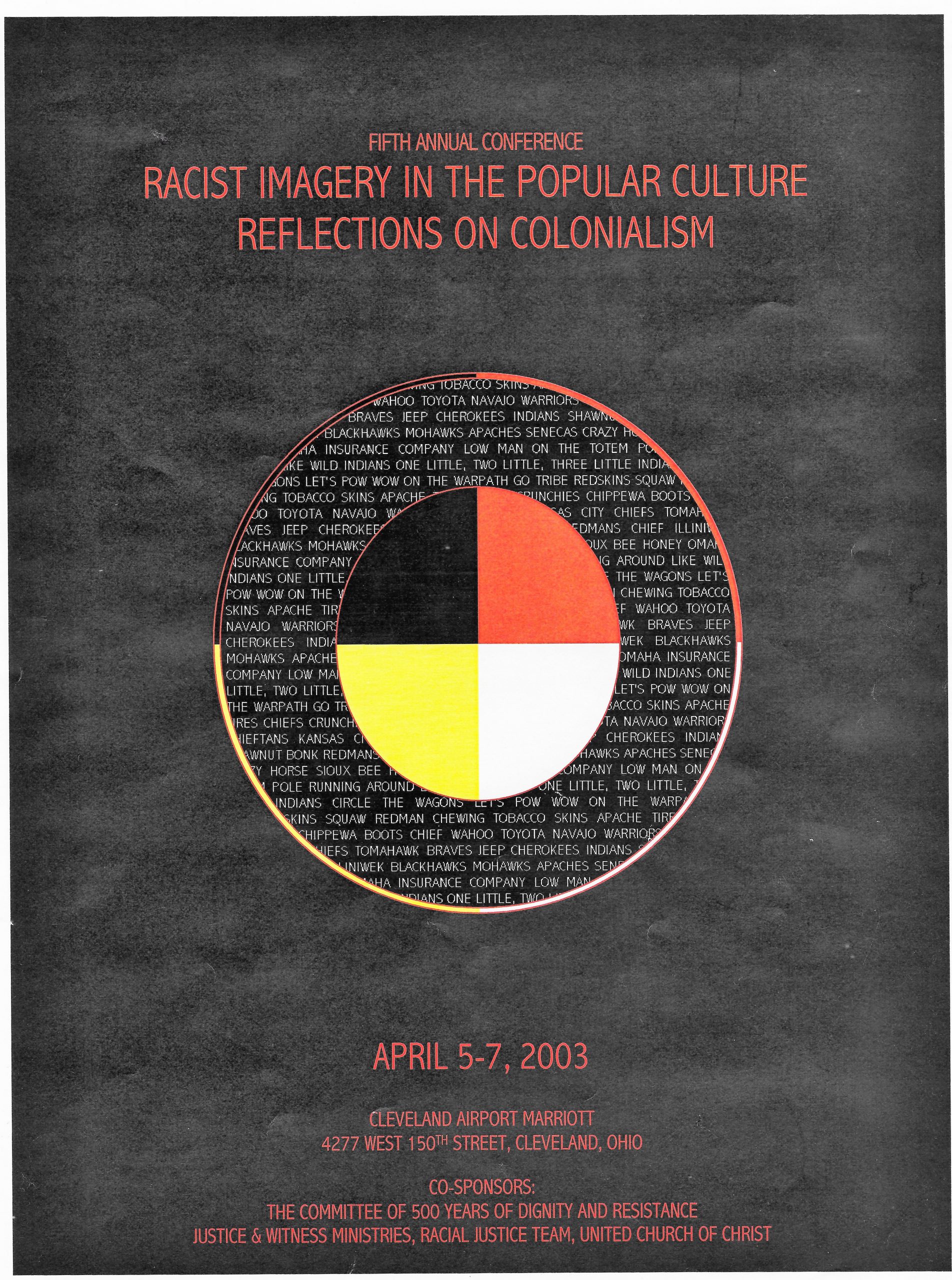 Racist imagery conference program cover 2003