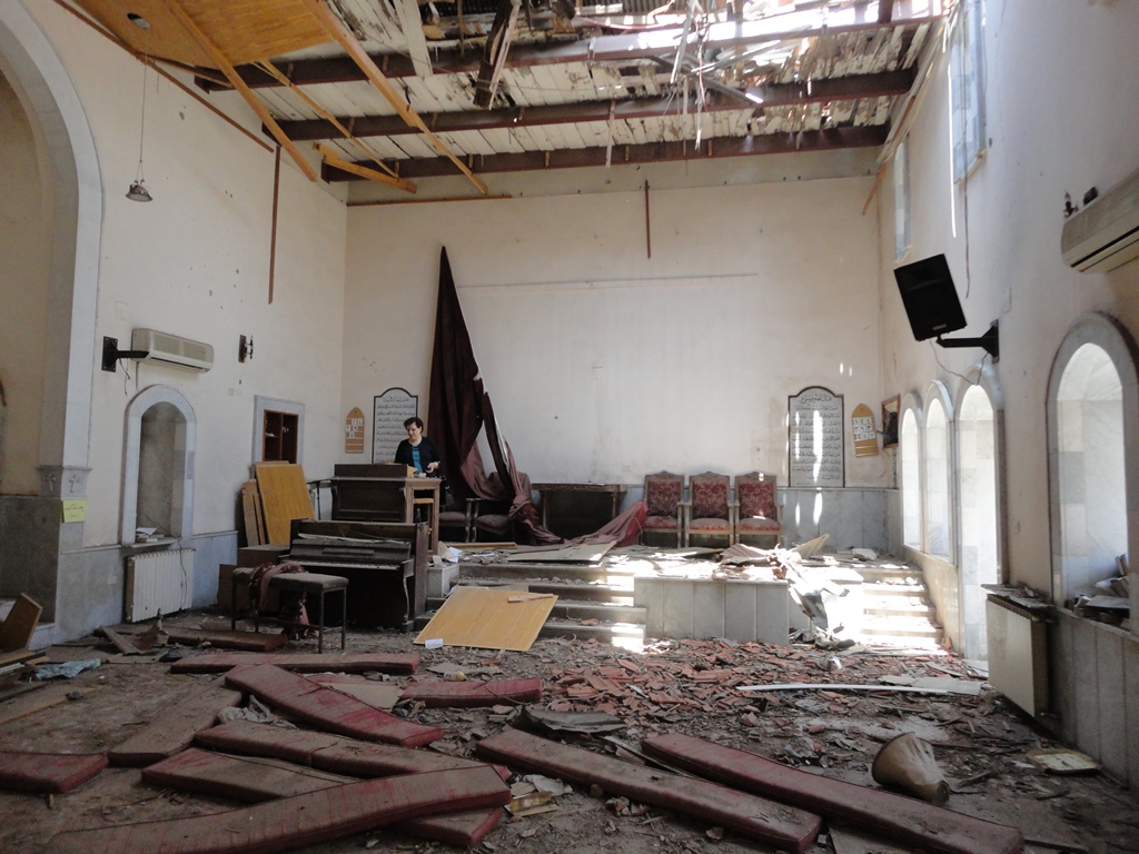 Syrian church war damage 2014