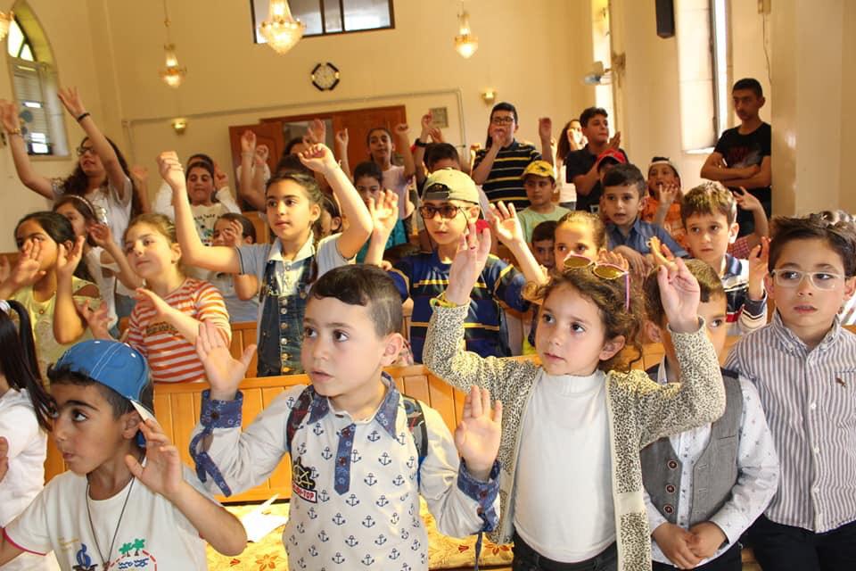 Children in Syrian church