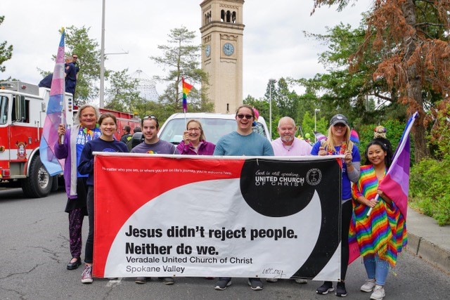 Veradale UCC pride parade participants