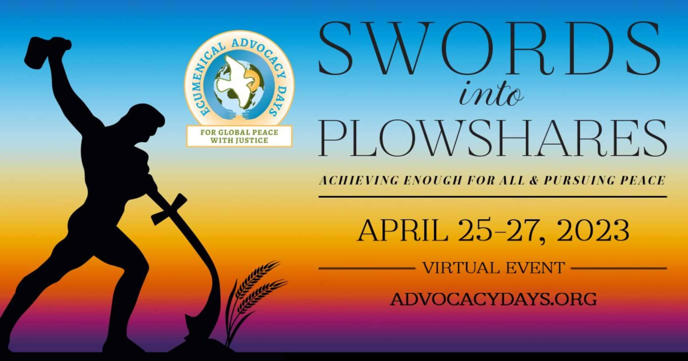 Help turn ‘swords into plowshares’ at Ecumenical Advocacy Days 2023