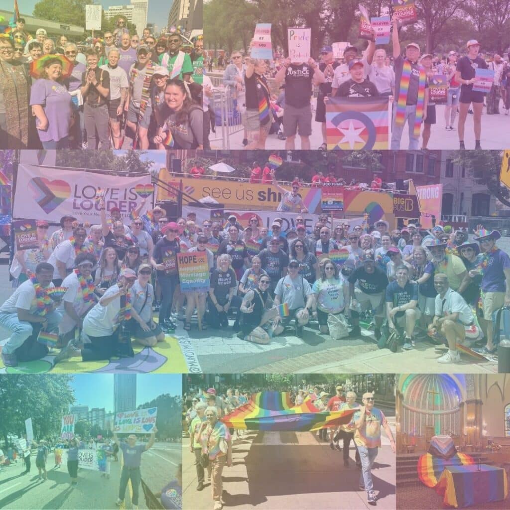 Collage of group photos from Cleveland Pride 2025