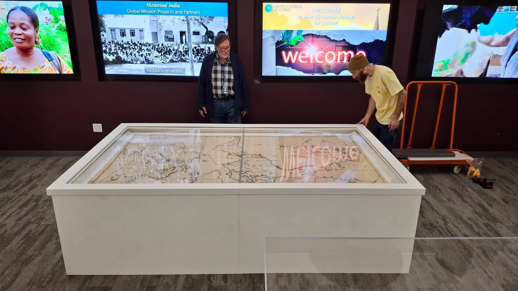 Where in the world were UCC missionaries? 19th-century world mission map is displayed